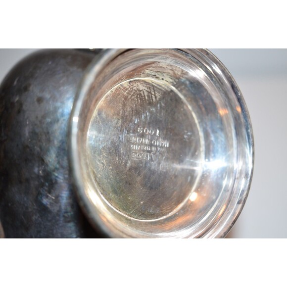 Vtg William Adams EPOC Sheffield England Silver Sugar Scuttle w/Floral Chasing - Picture 12 of 15